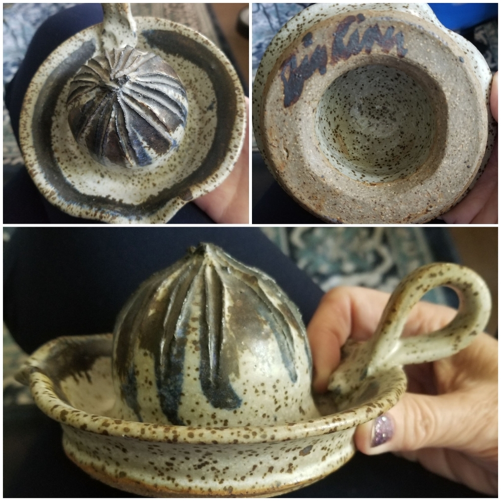 Vintage Studio Art Pottery Stoneware Juicer Reamer Minnesota